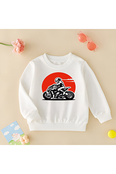CDA Cool Biker Unisex Fată Băiat Bebeluș Hanorac alb