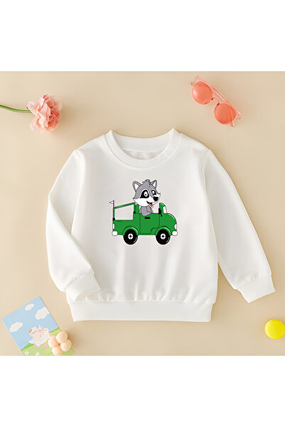 CDA Drăguț Car Fox Unisex Fete Băieți Bebeluși Hanorac alb