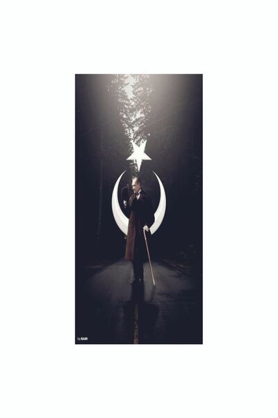 Hobi Butik Araba Kapı Direk Kaplama Folyosu Atatürk Ay Yıldız Sağ Ve Sol 2adet