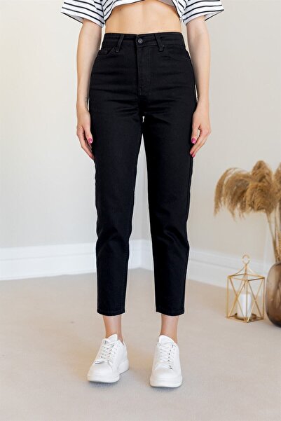 ByCukurovaFrango By-6398 Kot Relaxed Fit High Waist Slightly Narrow Leg Mom J...