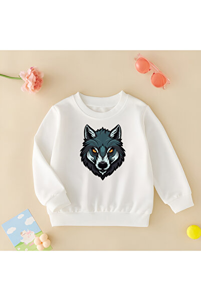 CDA سويت شيرت أبيض للجنسين من Gray Wolf للفتيات والأولاد