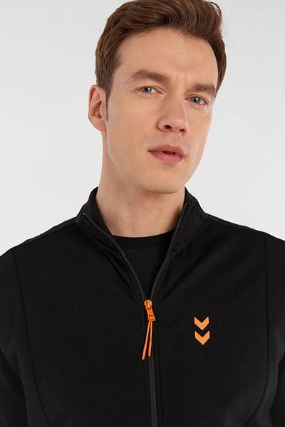 hummel Men's Black Sweatshirt - Philipp Zippered, 922054 -2001