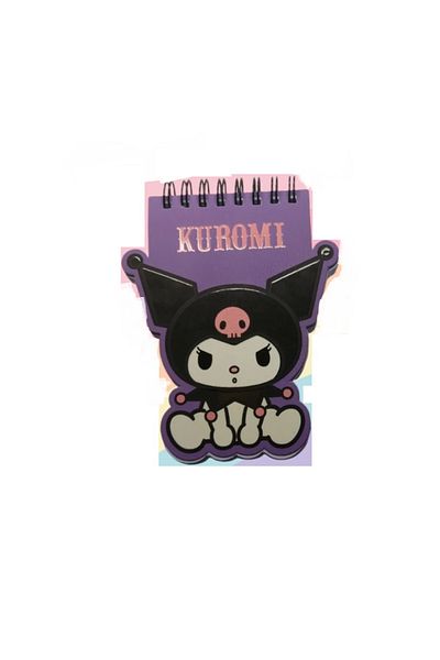 tüftürük Kuromi Notebook 80 Sheets with Spiral Colored Pages
