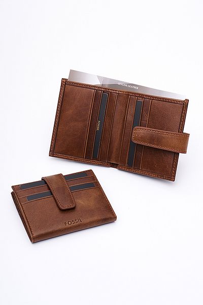 Fossil Men's Card Holder Wallet 8007 - Genuine Real Leather