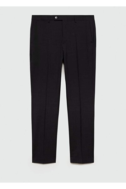MANGO Man %100 işlenmemiş yün dar kesim pantolon