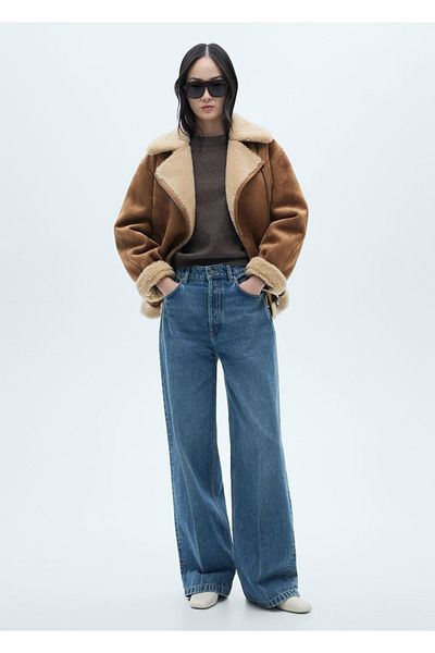 MANGO Woman Mit Kunstpelz gefütterte Jacke