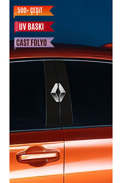 HMNL Araç Kapı Direk Kaplama Folyosu Araba Markaları (Sağ Sol Takım) (2 Adet) - 22x50 Cm