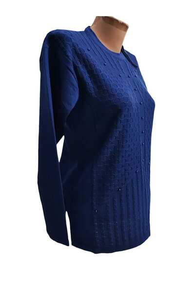 Sel Giyim YENİ SEZON TAŞ DETAYLI TRİKO ANNE KAZAK \ ANNE BLUZ