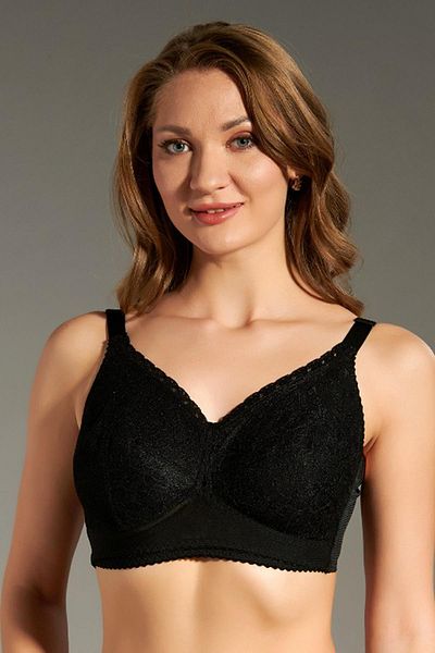 C&City Minimizer-BH mit Tülldetails, C12306, Schwarz