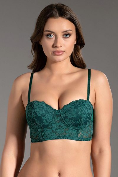 C&City Segel-Strand-Unterstütztes trägerloses Bustier C15120 Grün