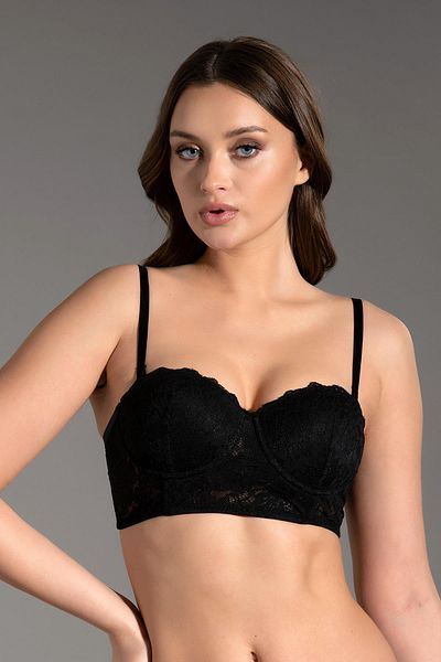 C&City Podporovaný Bustier C15120 Black bez ramínek
