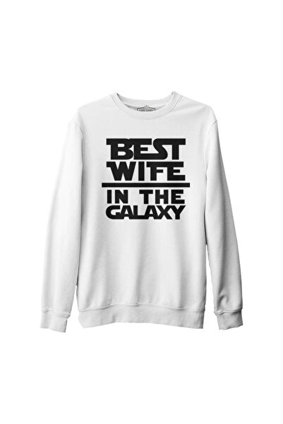 Lord T-Shirt سويت شيرت أبيض سميك للجنسين من Best Wife In The Galaxy لعيد الأم