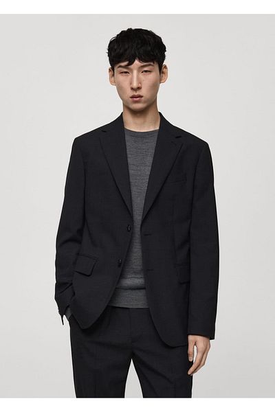MANGO Man 100% Unprocessed Wool Slim-Fit Blazer Jacket