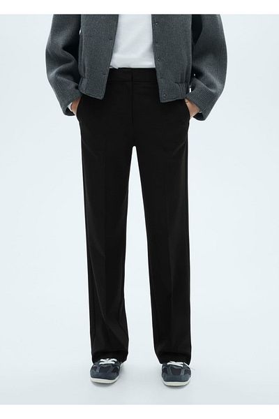 MANGO Woman Gerade geschnittene, drapierte Hose