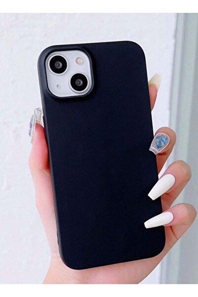 Magic Ring Iphone 13/14 Uyumlu İçi Kadife Lansman Siyah Telefon Kılıfı
