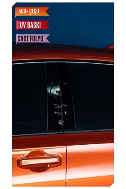 Hobi Butik Araç Kapı Direk Kaplama Folyosu Joker Desenli (Sağ Sol Takım) (2 A...