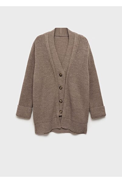 MANGO Woman Düğmeli Oversize Hırka