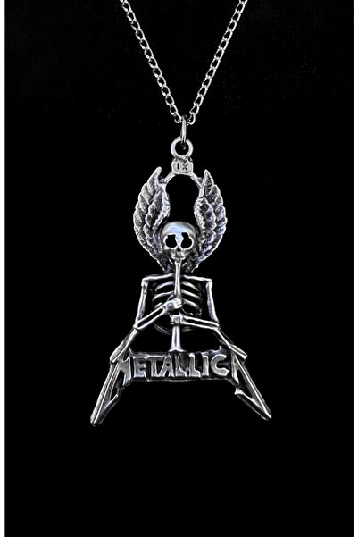 DarkellaStore ميتاليكا الهيكل العظمي الجمجمة قلادة