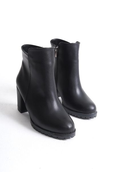 MİSSJENY cizme din piele neagra cu toc