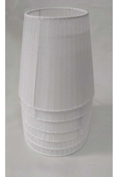 yıldırımavize White Organized Chandelier Sleeve Cap - 14*9 (5 Pieces)