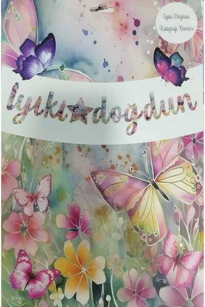 DÜVENCİ TİCARET La mulți ani, Fluture cu model Kalığrafi