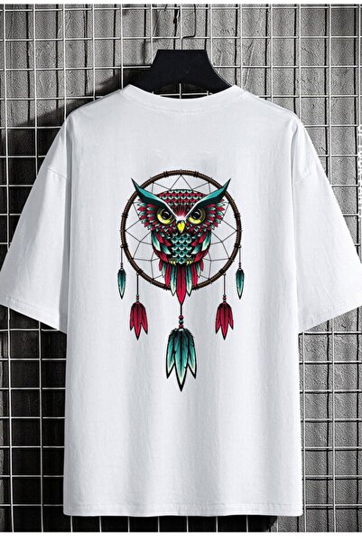 Relax family xf Tricou oversize unisex alb - Baykuş Bakı Design