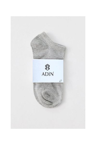 Adin Икономични 10 чифта сиви чорапи до глезена (безшевни с пръсти)