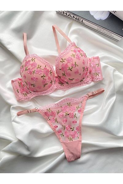 SİLVER MİRROR SET CHILOȚI SUtien SUPPORT ALBASTRU CU FLORI CHITER