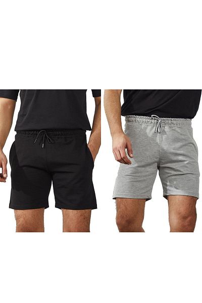 Relax family xf Pantaloni scurți din bumbac pieptănat de vară pentru bărbați Bermuda Capri Set de 2