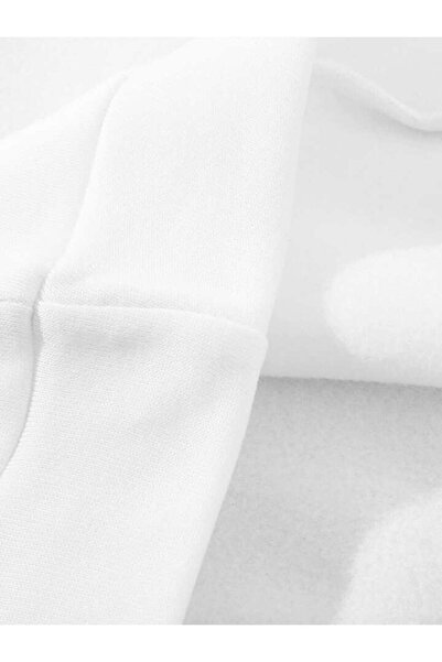 Relax family xf Ανδρικό λευκό φούτερ - με κουκούλα, στάμπα στην πλάτη No Mercy