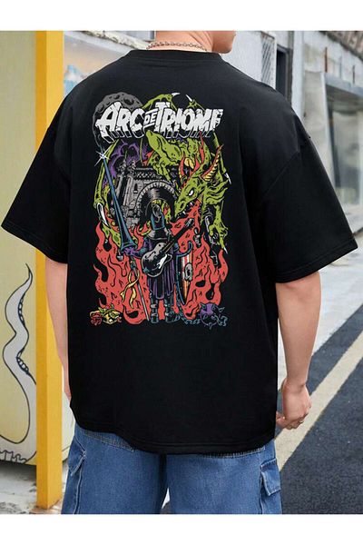 Relax family xf Μπλουζάκι Unisex Oversize Arc - Εκτύπωση πίσω