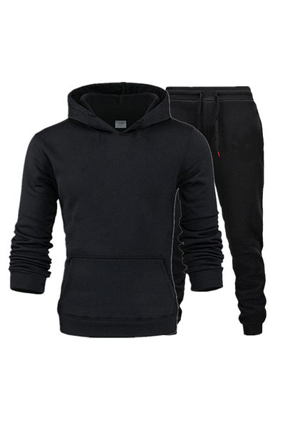 Relax family xf Men's Winter Hooded Sweatshirt Sweatpants Combination Set