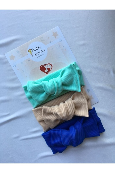 Baby Tweety 3-Piece Handmade Ribbed Baby Girl Bandana