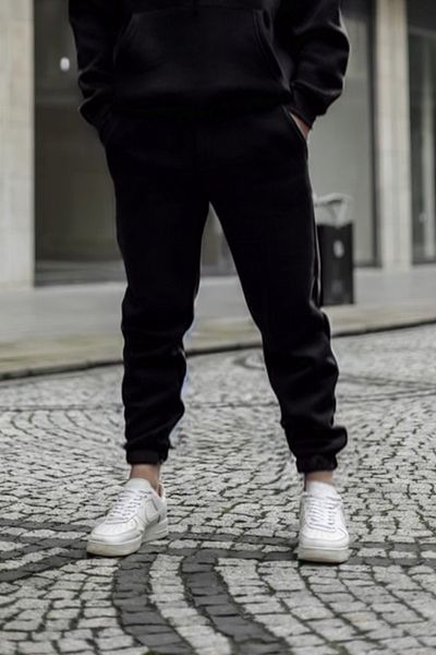 ruNadeS Men's Winter Warm Cotton Sporty Sweatpants with Elastic Legs