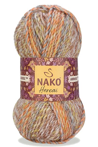 NAKO Hercai Ebruli 5 Pieces Cardigan Sweater - Beanie Hand Knitting Yarn Wool 76035