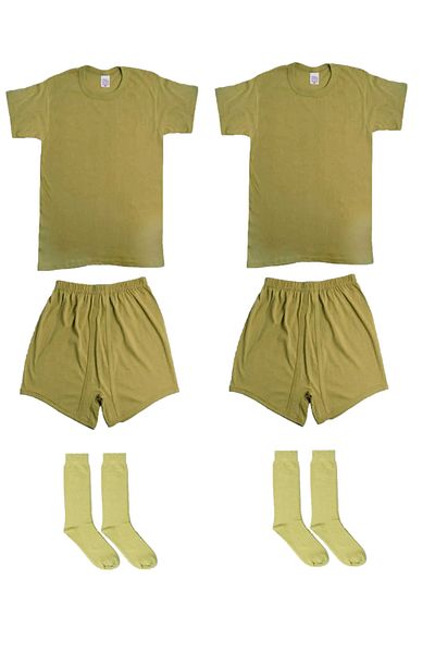 Pi Giyim Στρατιωτικό εσώρουχο 6 τεμαχίων Boxer Long Johns Σετ ενδυμάτων στρατιώτη με επιβάρυνση για αρχάριους Standard Color 2 τεμάχια το καθένα