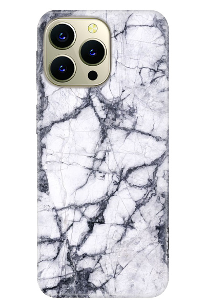 HİKİNG A43 / A48 Uyumlu Kılıf Baskılı Desenli Silikon Jumeria Mermer