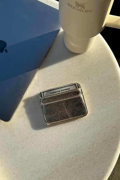 klovi Gold Card Holder Mini Wallet