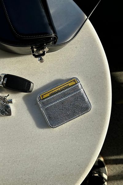 klovi Silver Silver Color Card Holder Mini Wallet