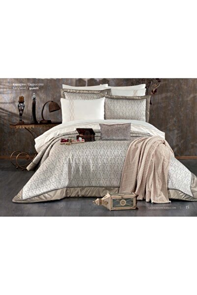 Güzide Ev Modası Eyfel Kapiçino Yatak Örtüsü