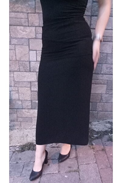 Butik Fusta de mamă simplă Portorico, cu căptușeală cu fante închise, hijab, mărime mare