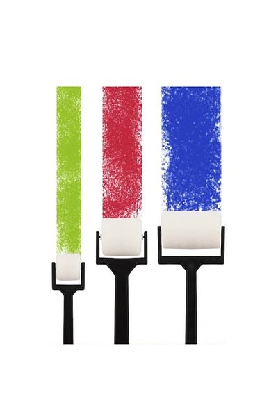 BGA 3 Pieces Artistic Roller Set - Large Paint Sponge Paint Brush