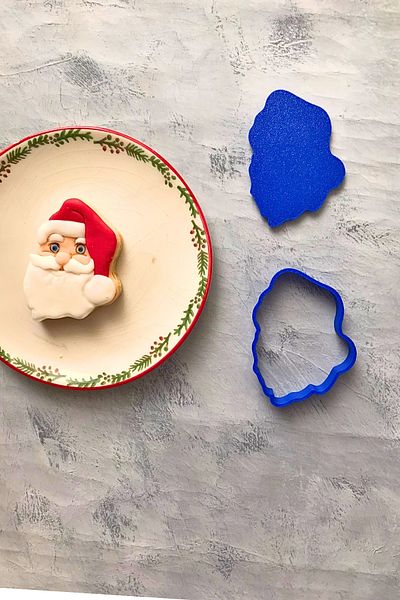CESTOPİENO New Year's 2-Piece Santa Claus Dough Shaper - 6X8 Cm, Cookie Making, Sugar Dough, Ceramic, Polymer
