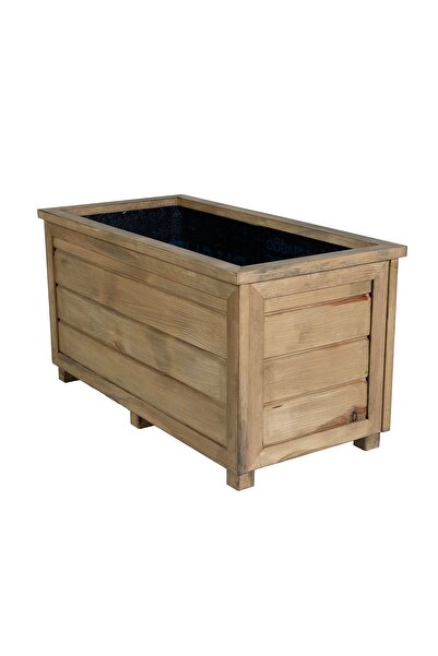 KAF Ahşap Dekoratif Ahşap Saksı - Uzun