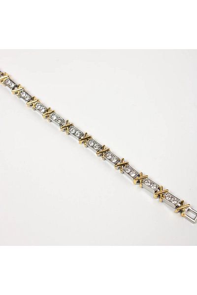 Butik X Steel Bracelet with Zirconia
