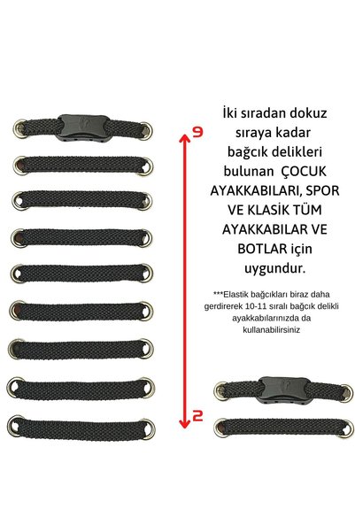 YeferStore Elastic Shoe Laces, Takbırak Smart No-Tie Laces 1 Pair