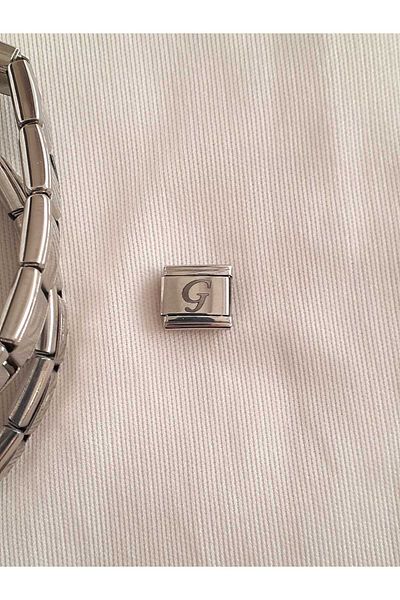bijoux uniques Steel Letter g Italian Charm