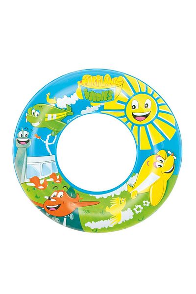 TOYFEST 56 cm Patterned Sea and Pool Swimming Ring - 1 Pc
