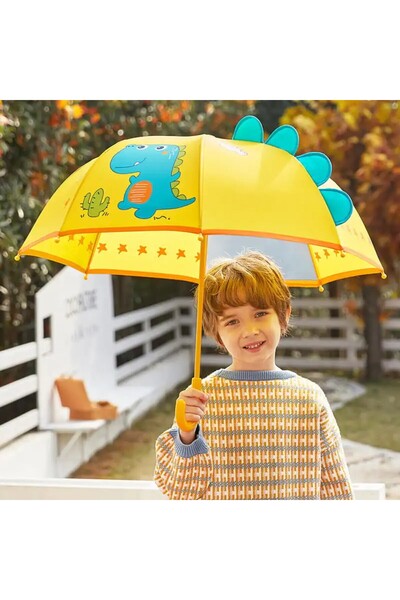 Elioure Renkli 8 Tel Çocuk Şemsiye, Eğlenceli ve Hafif Tasarım