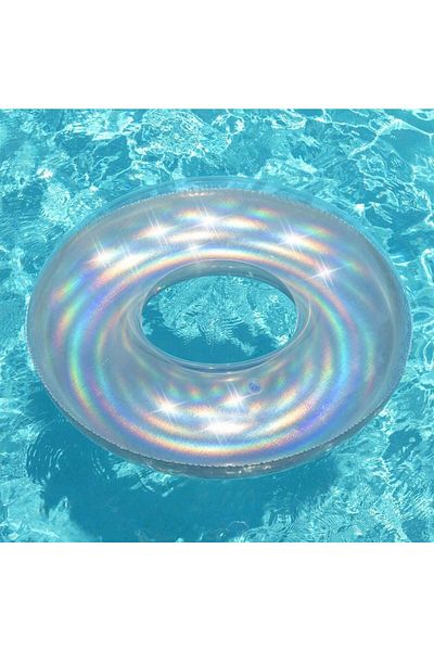 TOYFEST Iridescent Patterned Sea Pool Swimming Ring 107 cm